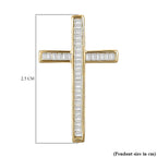 14K Yellow Gold SGL Certified Diamond (I1-I2-G-H) Cross Pendant 0.25 Ct.
