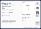 14K Yellow Gold SGL Certified Diamond (I1-I2-G-H) Cross Pendant 0.25 Ct.