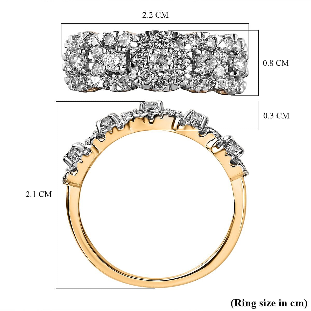 NY Close Out Deal - 14K Yellow Gold Diamond (I1-I2-G-H) Floral Ring 1.00 Ct. 7208775 11
