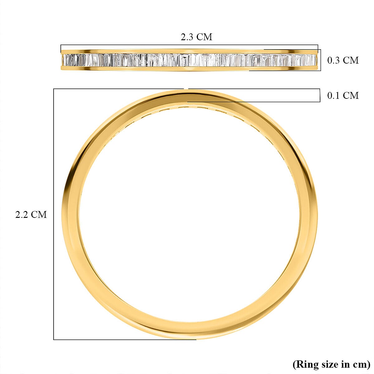 14K Yellow Gold SGL White Diamond (I1-I2 -G-H) Ring 0.50 Ct 7257660 5