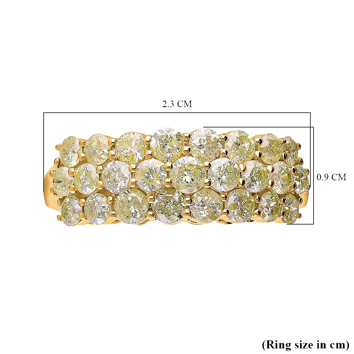 14K Yellow Gold Natural Yellow Diamond Ring Gold 2.00 Ct Wt. 4.33 Gms 7687240 5