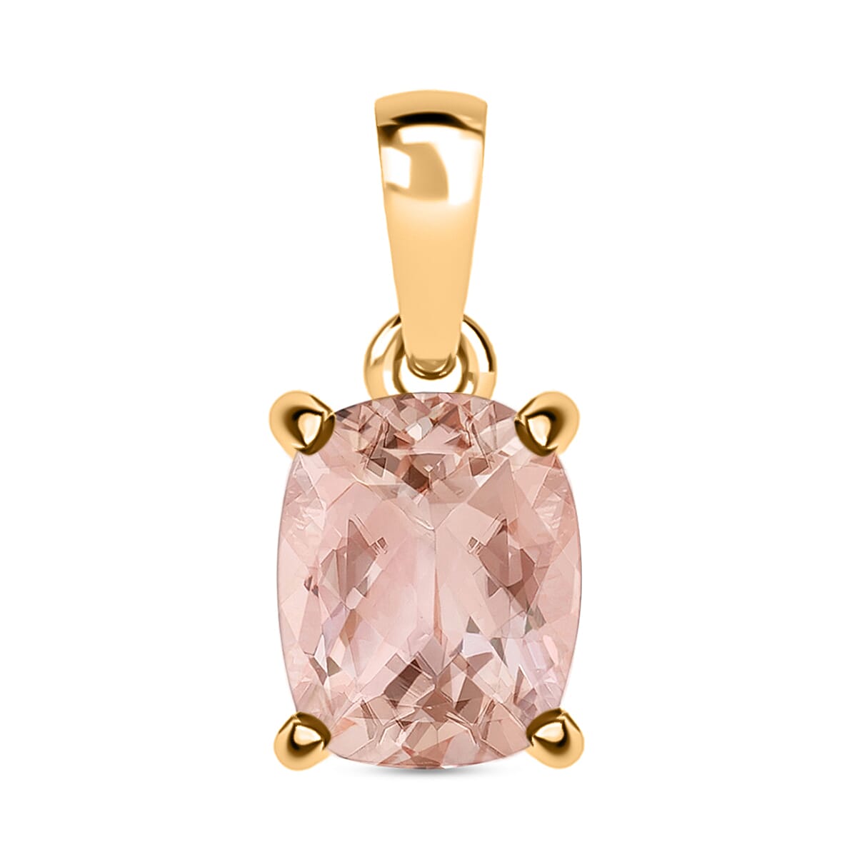 14K Yellow Gold Morganite Solitaire Pendant in Gold Wt. 2 grams, 2.840 Ct 8000121 0
