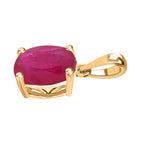 Mozambique Ruby Solitaire Pendant in 14K Yellow Gold 2.24 Ct.