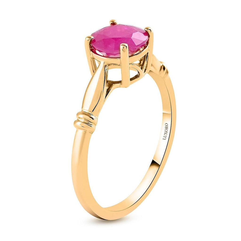Constelacao de Delgado - 14K Yellow Gold Natural AAAA Cabo Delgado Ruby Ring 1.50 Ct.
