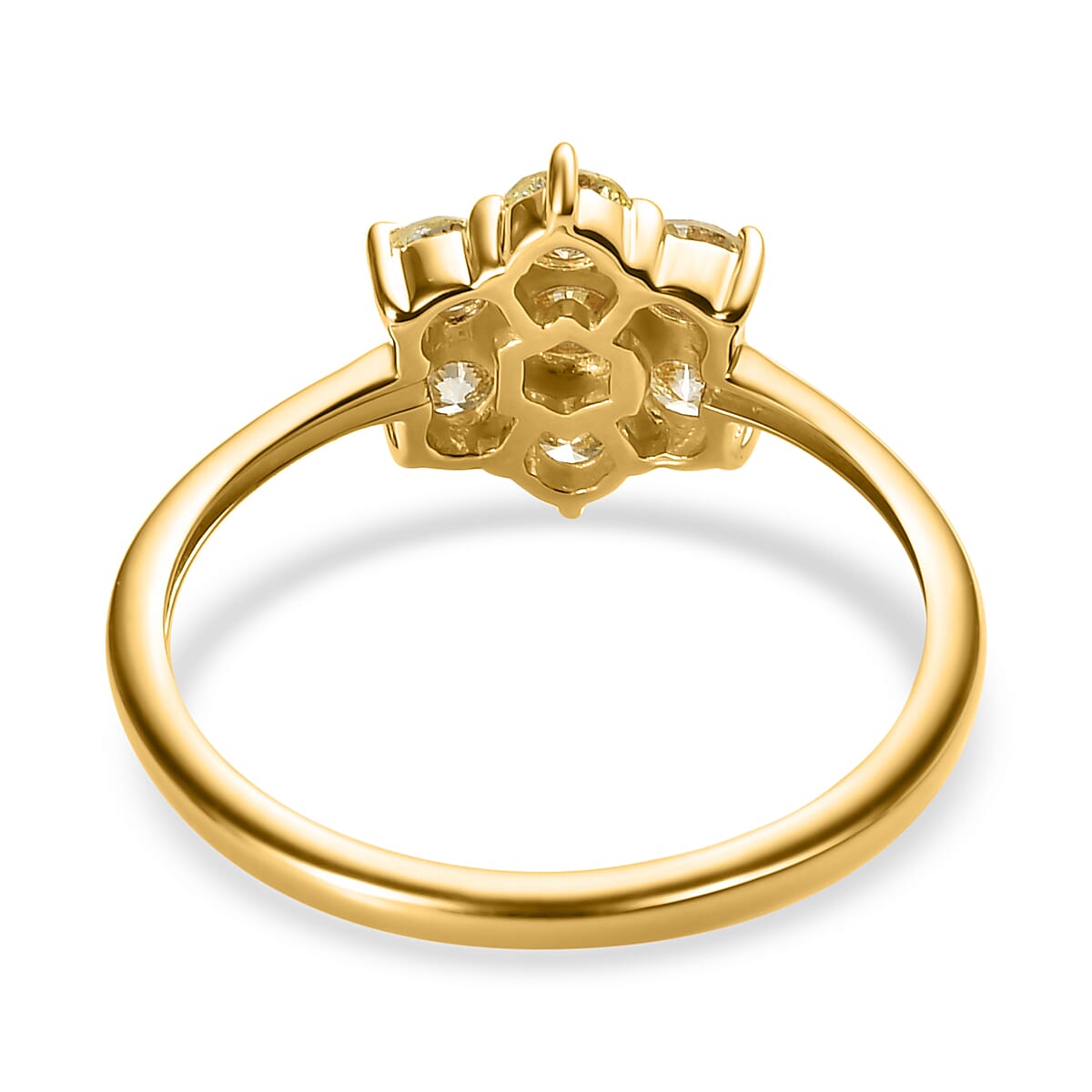 14K Yellow Gold Natural Yellow Diamond Floral Ring  0.75 Ct SGL Certified SI I1 7228488 8