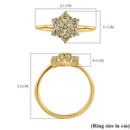 14K Yellow Gold SGL Certified Natural Yellow Diamond (SI-I1) Floral Ring 0.75 Ct.