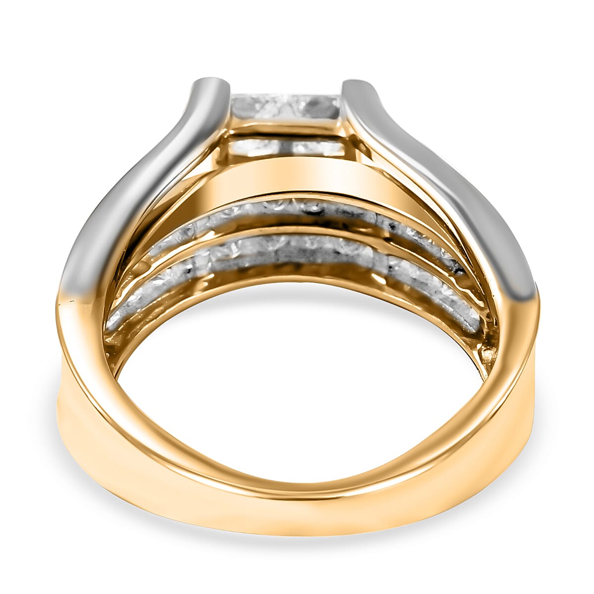 14K Yellow Gold Natural Yellow Diamond (Mrq. 0.62 Solitaire I1) and Diamond (I1/G-H) Wedding Band Ring 1.50 Ct, Gold Wt. 5.20 Gms 7522586 4