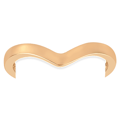 Wishbone V Shape Ring in Sterling Silver with 18K Vermeil Yellow Gold 3672291 8