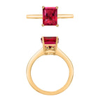 14K Yellow Gold   Rubellite  Solitaire Ring 1.36 ct,  Gold Wt. 4 Gms  1.360  Ct.