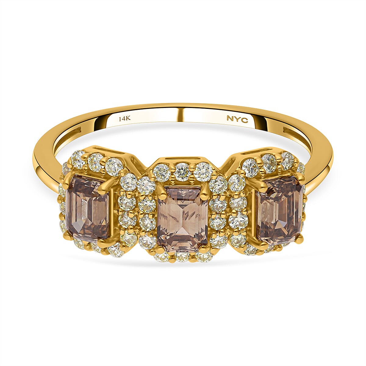 14K Yellow Gold SGL Appraised and Certified Natural Champagne Diamond &amp; Yellow Diamond (SI-I1) Ring 2.00 Ct. 7577997 0