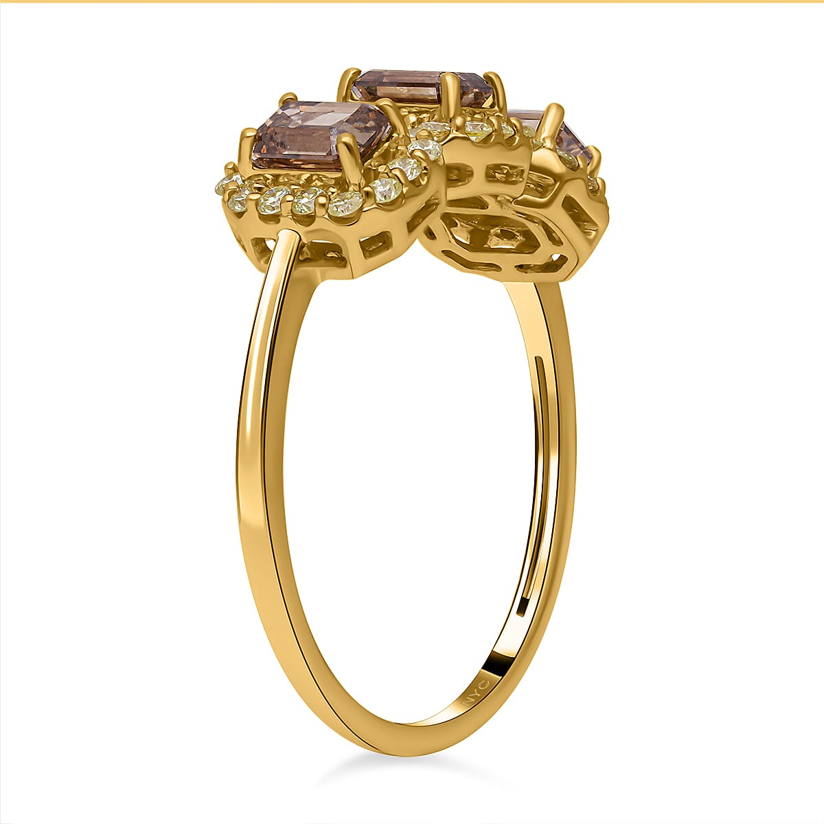 14K Yellow Gold SGL Appraised and Certified Natural Champagne Diamond &amp; Yellow Diamond (SI-I1) Ring 2.00 Ct. 7577997 3