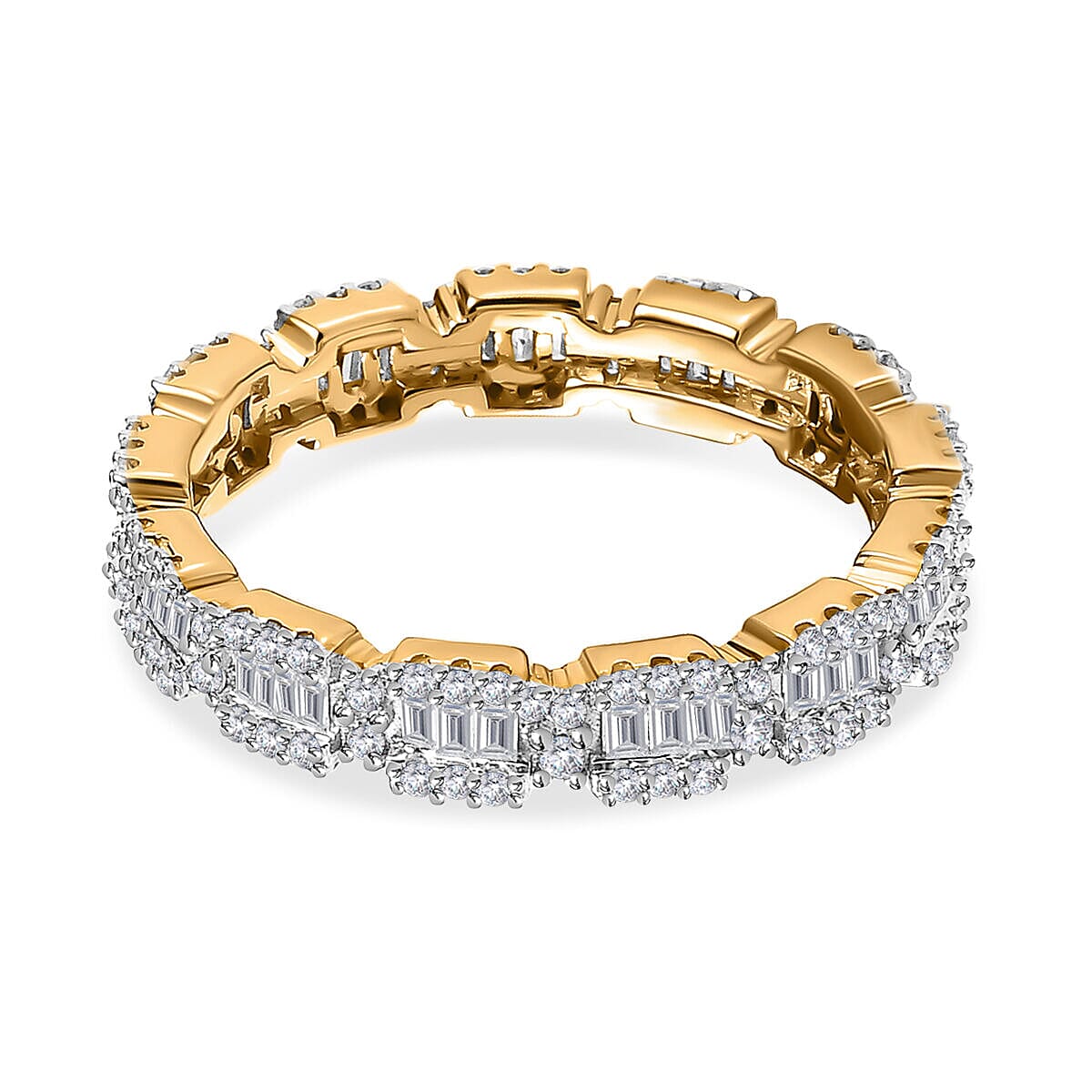 14K Yellow Gold SGL Certified Diamond (I1-I2 / G/H) Wedding Band Ring 1.00 Ct. 7508080 0