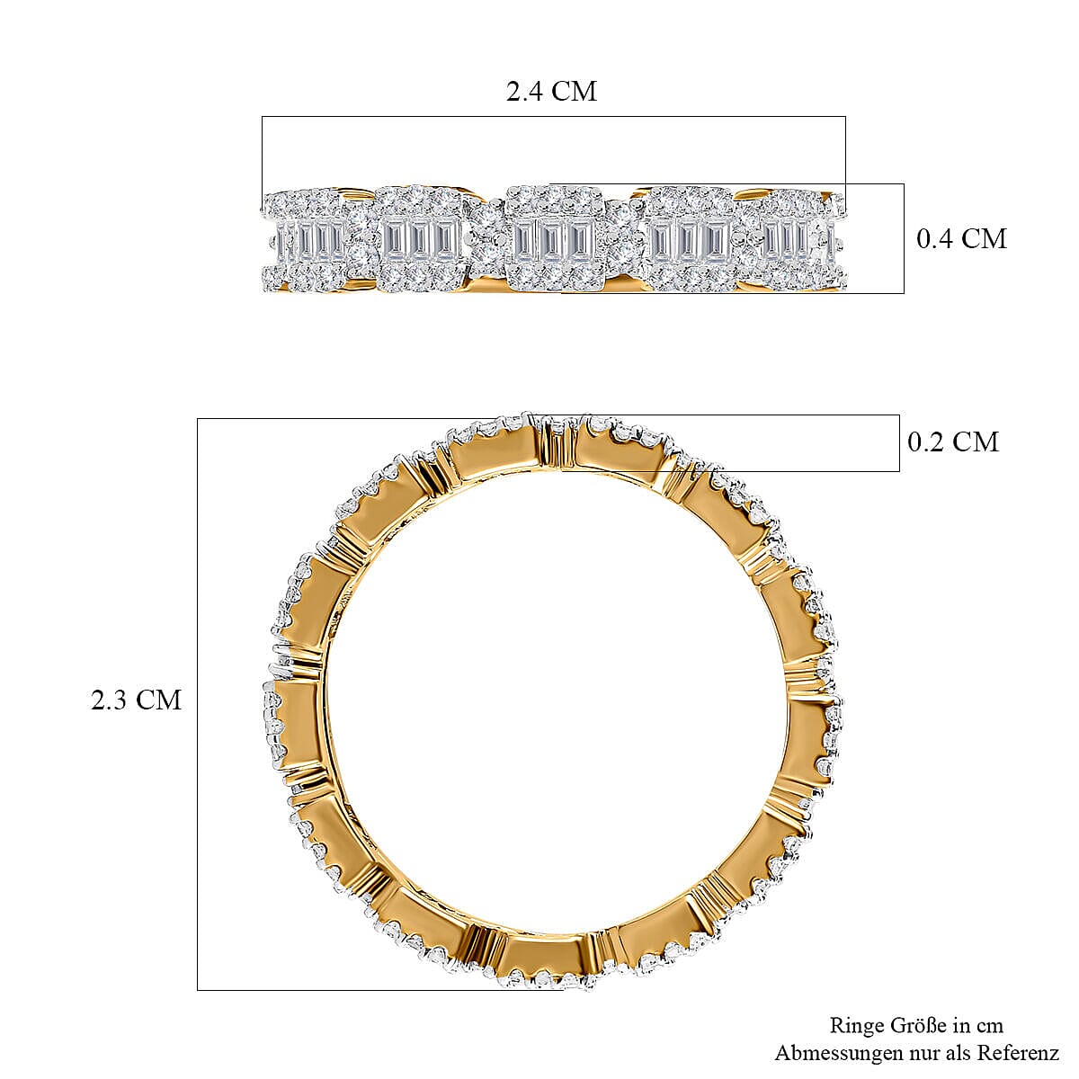 14K Yellow Gold SGL Certified Diamond (I1-I2 / G/H) Wedding Band Ring 1.00 Ct. 7508080 5