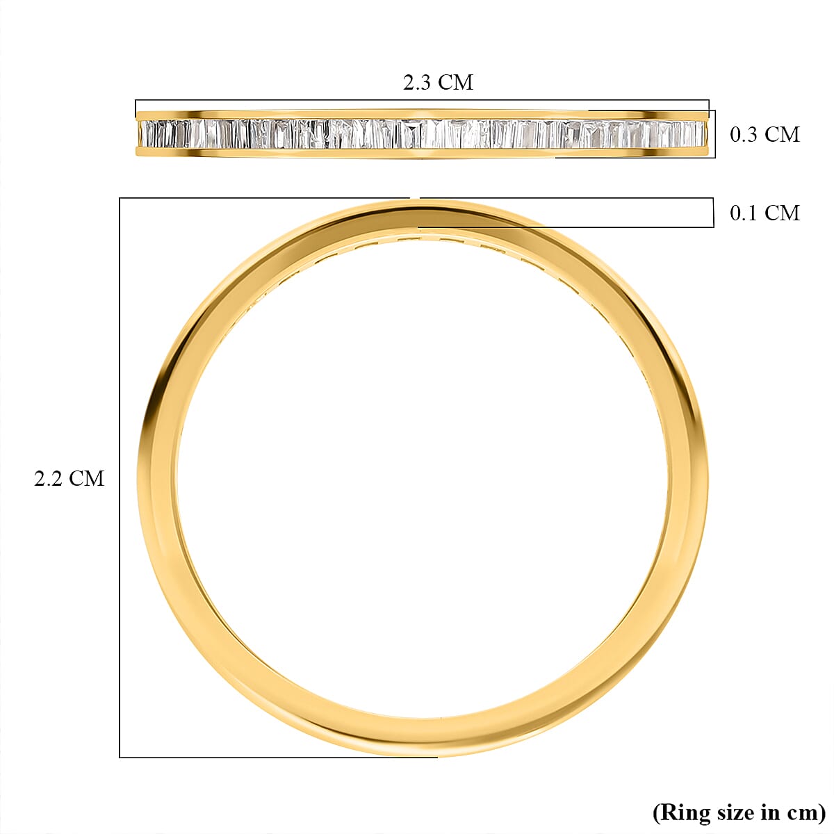 14K Yellow Gold SGL Certified Diamond Ring (I1-I2-G-H) Wedding Band Ring 0.54 Ct 7257641 11