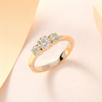 14K Yellow Gold SGL Certified (I1) Natural Yellow Diamond 3 Stone Ring 1.00 Ct