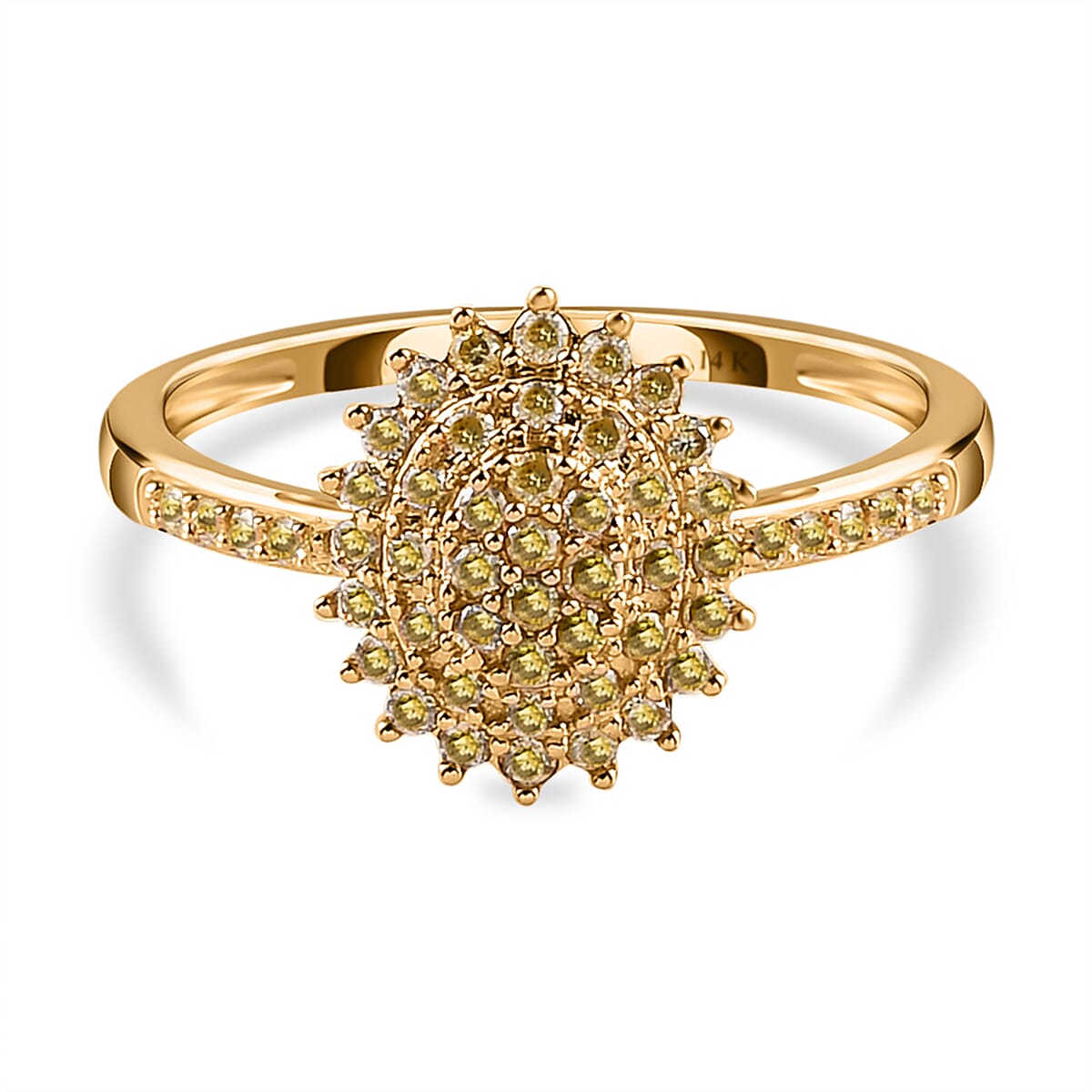 14K Yellow Gold SGL Certified Natural Yellow Diamond (SI-I1) Ring 0.50 Ct. 7208748 2