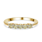 14K Yellow Gold SGL Certified Natural Yellow Diamond (SI-I1) 5 Stone Ring 0.50 Ct.