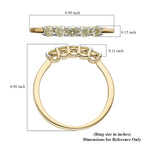 14K Yellow Gold SGL Certified Natural Yellow Diamond (SI-I1) 5 Stone Ring 0.50 Ct.