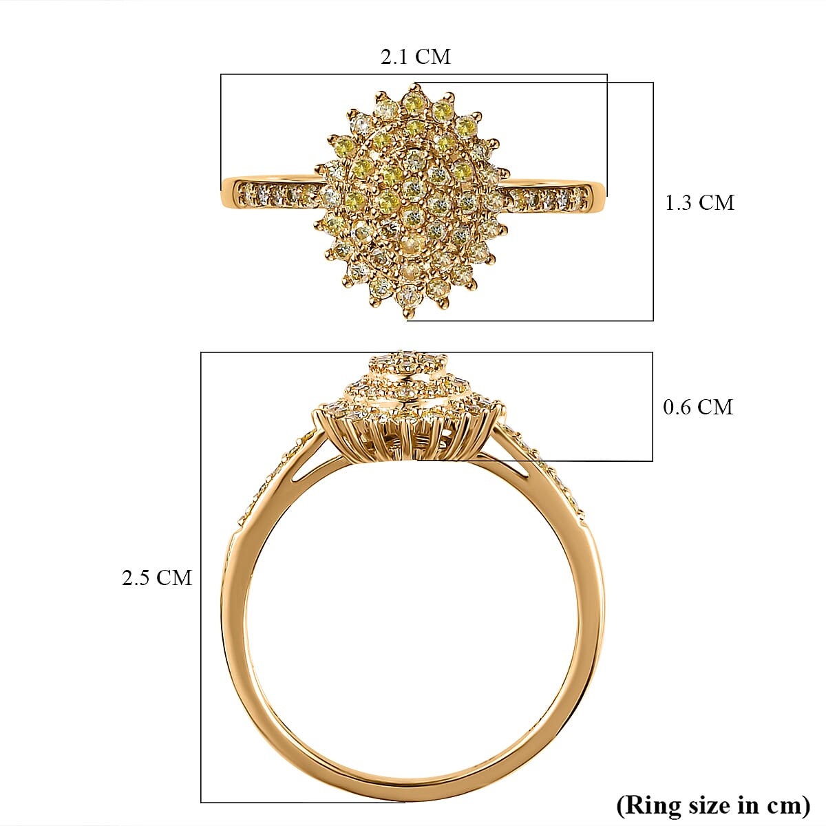 14K Yellow Gold SGL Certified Natural Yellow Diamond (SI-I1) Ring 0.50 Ct. 7208748 11