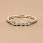 14K Yellow Gold SGL Certified Natural Yellow Diamond (SI-I1) 5 Stone Ring 0.50 Ct.