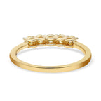 14K Yellow Gold SGL Certified Natural Yellow Diamond (SI-I1) 5 Stone Ring 0.50 Ct.