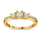 14K Yellow Gold SGL Certified Natural Yellow (Center Dia 0.40 Ct Solitaire) Diamond (I1-I2) Ring 1.00 Ct.