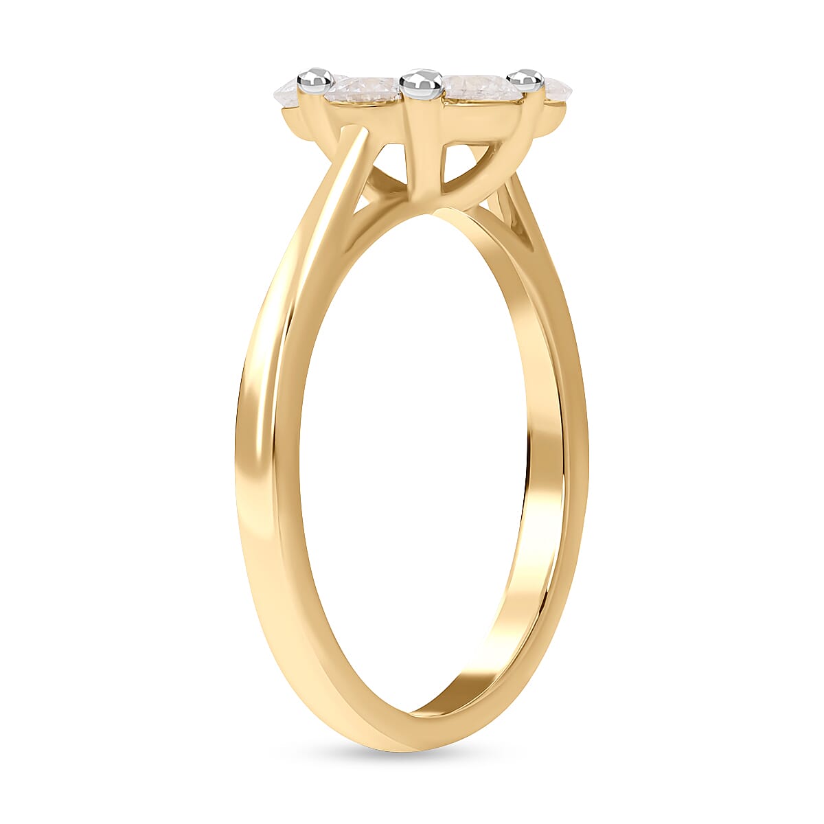 14K Yellow Gold SGL Certified Pressure Set Natural Diamond (I1-I2-G-H) Ring 1.02 Ct. 7535856 7