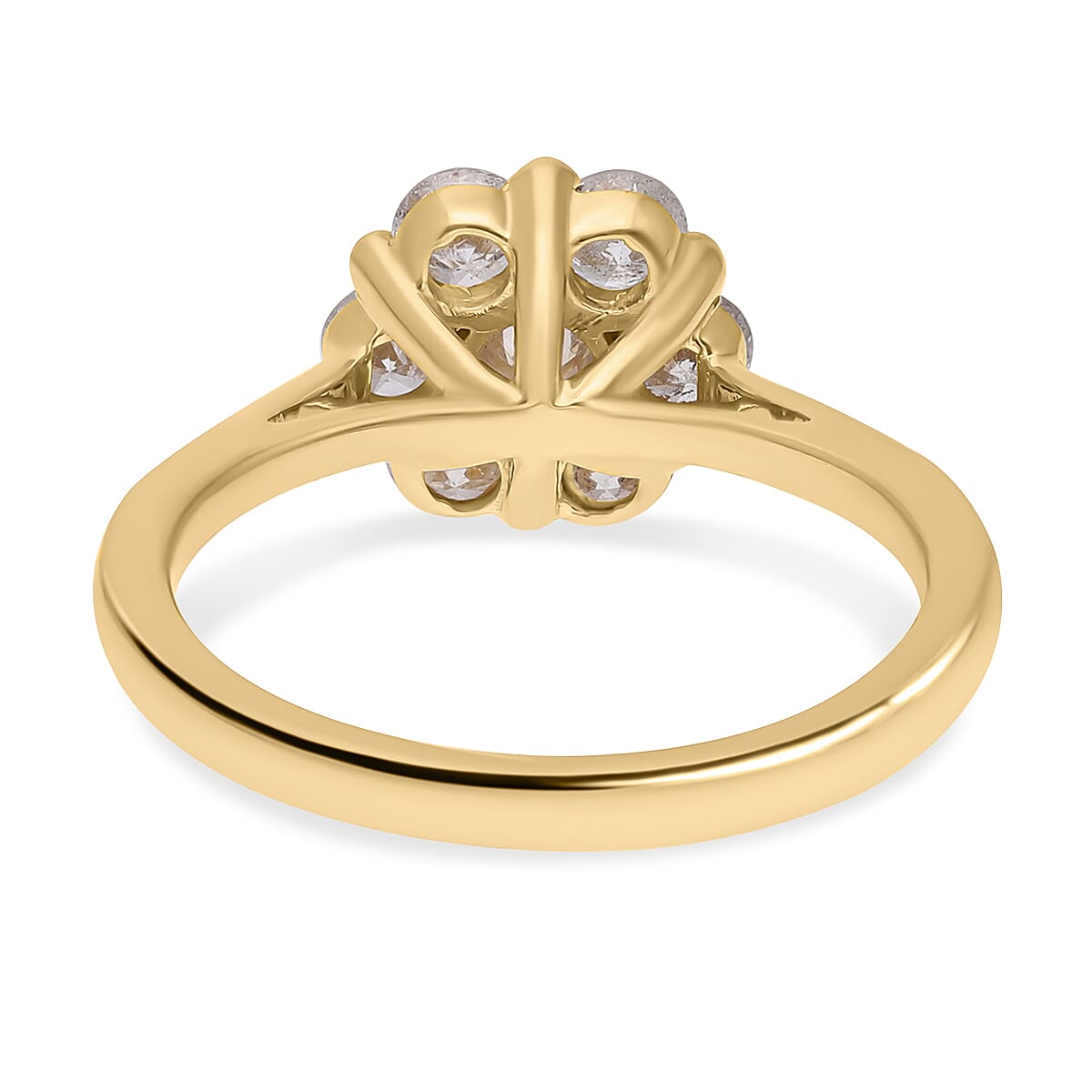 14K Yellow Gold SGL Certified Pressure Set Natural Diamond (I1-I2-G-H) Ring 1.02 Ct. 7535856 9