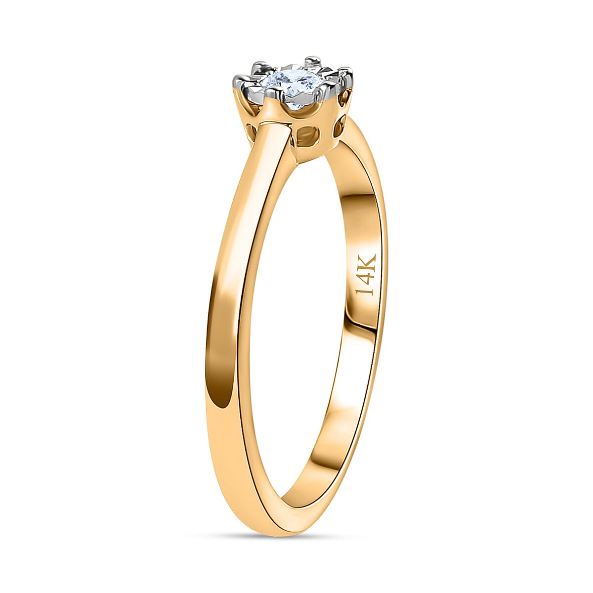 Diamond Solitaire Ring in 14K Yellow Gold 7763896 4