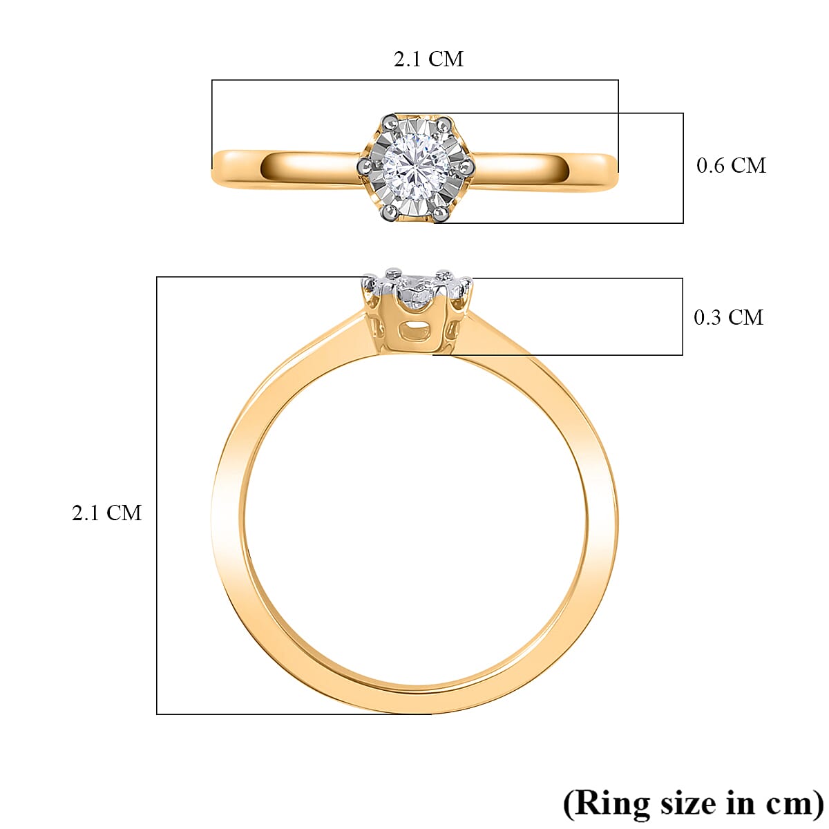 Diamond Solitaire Ring in 14K Yellow Gold 7763896 6
