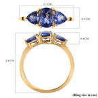 Closeout Deal - 14K Yellow Gold Premium Tanzanite Ring 1.70 Ct.