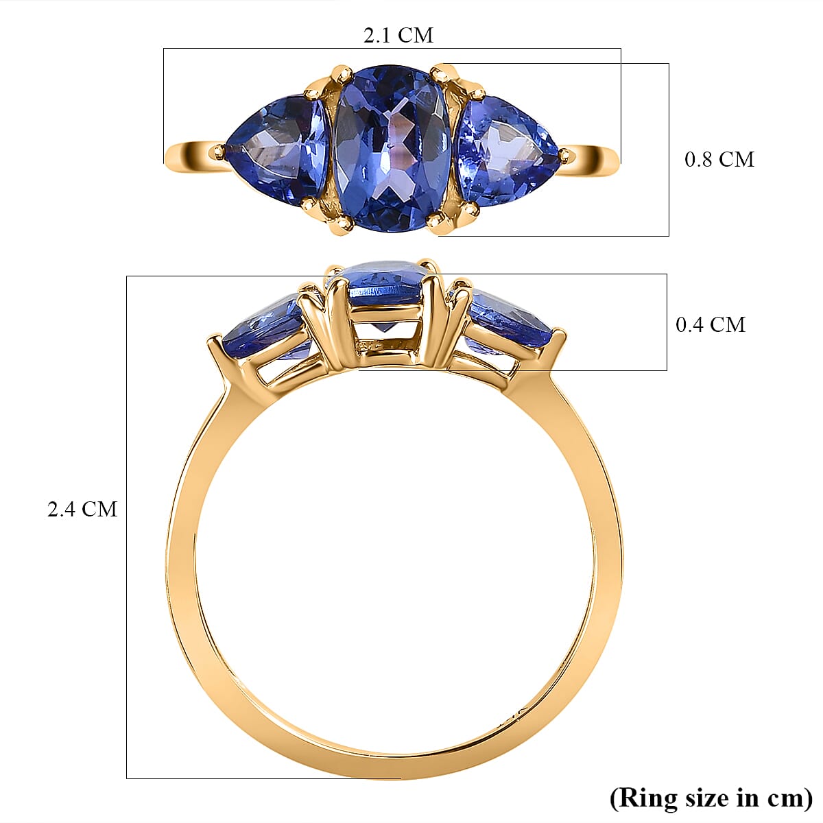 Closeout Deal - 14K Yellow Gold Premium Tanzanite Ring 1.70 Ct. 7549901 5