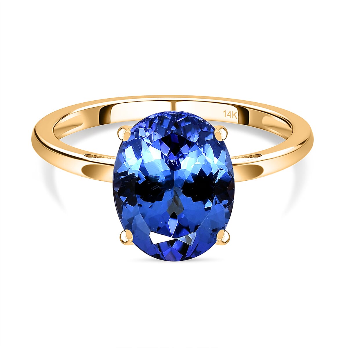 14K Yellow Gold AAA Tanzanite Solitaire Engagement Ring 3.00 Ct 7557127 0