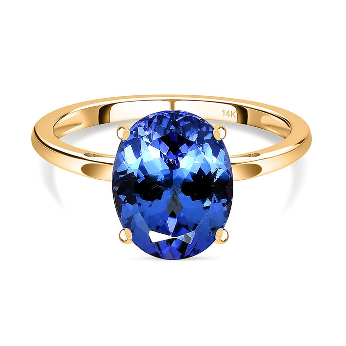 14K Yellow Gold AAA Tanzanite Solitaire Engagement Ring 3.00 Ct 7557127 1