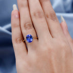 14K Yellow Gold AAA Tanzanite Solitaire Ring 3.00 Ct