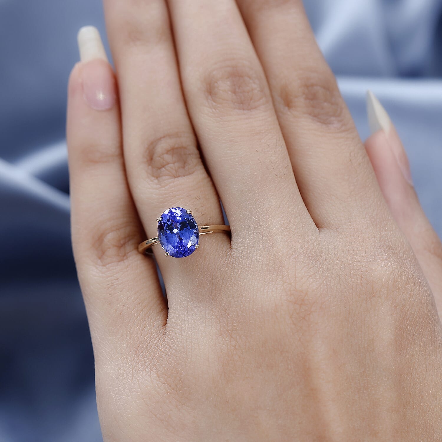 14K Yellow Gold AAA Tanzanite Solitaire Engagement Ring 3.00 Ct 7557127 2
