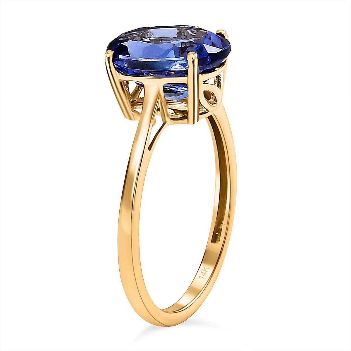 14K Yellow Gold AAA Tanzanite Solitaire Engagement Ring 3.00 Ct 7557127 3