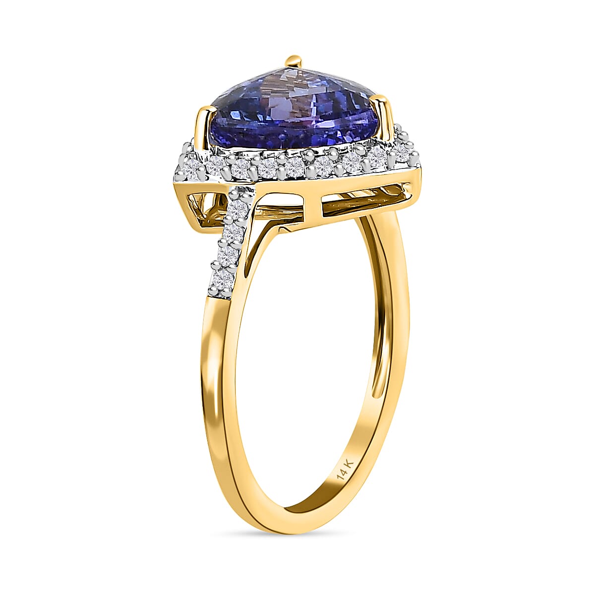 14K Yellow Gold AAA Tanzanite and Diamond Ring 3.01 Ct 7575806 4