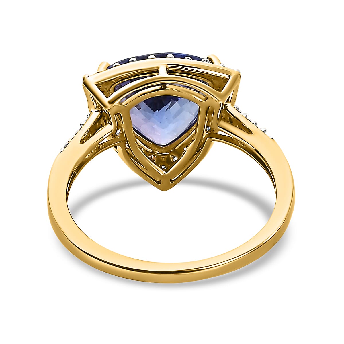 14K Yellow Gold AAA Tanzanite and Diamond Ring 3.01 Ct 7575806 5