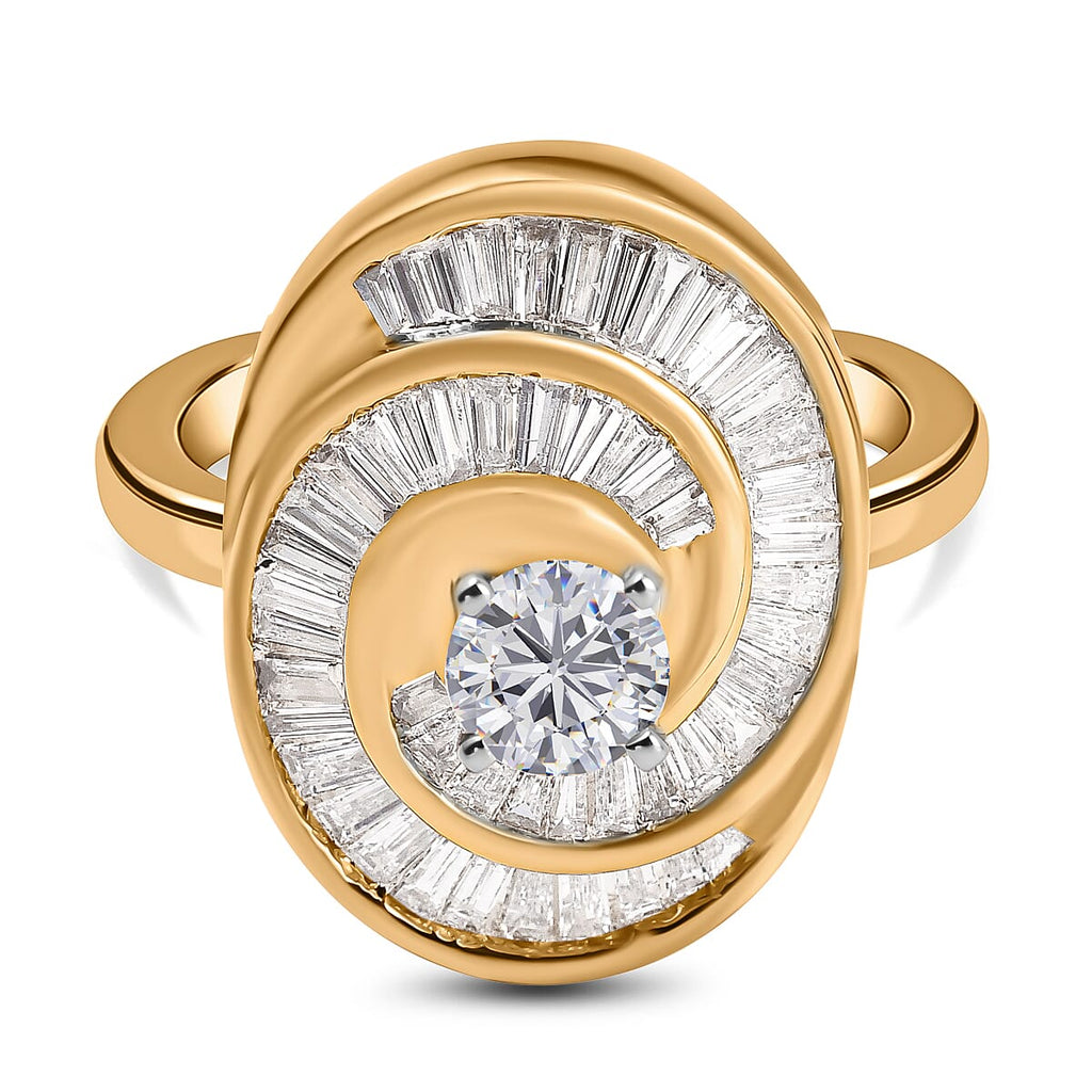 14K Yellow Gold & Diamond Ring 1.10 Ct, Gold Wt. 5.75 Gms.