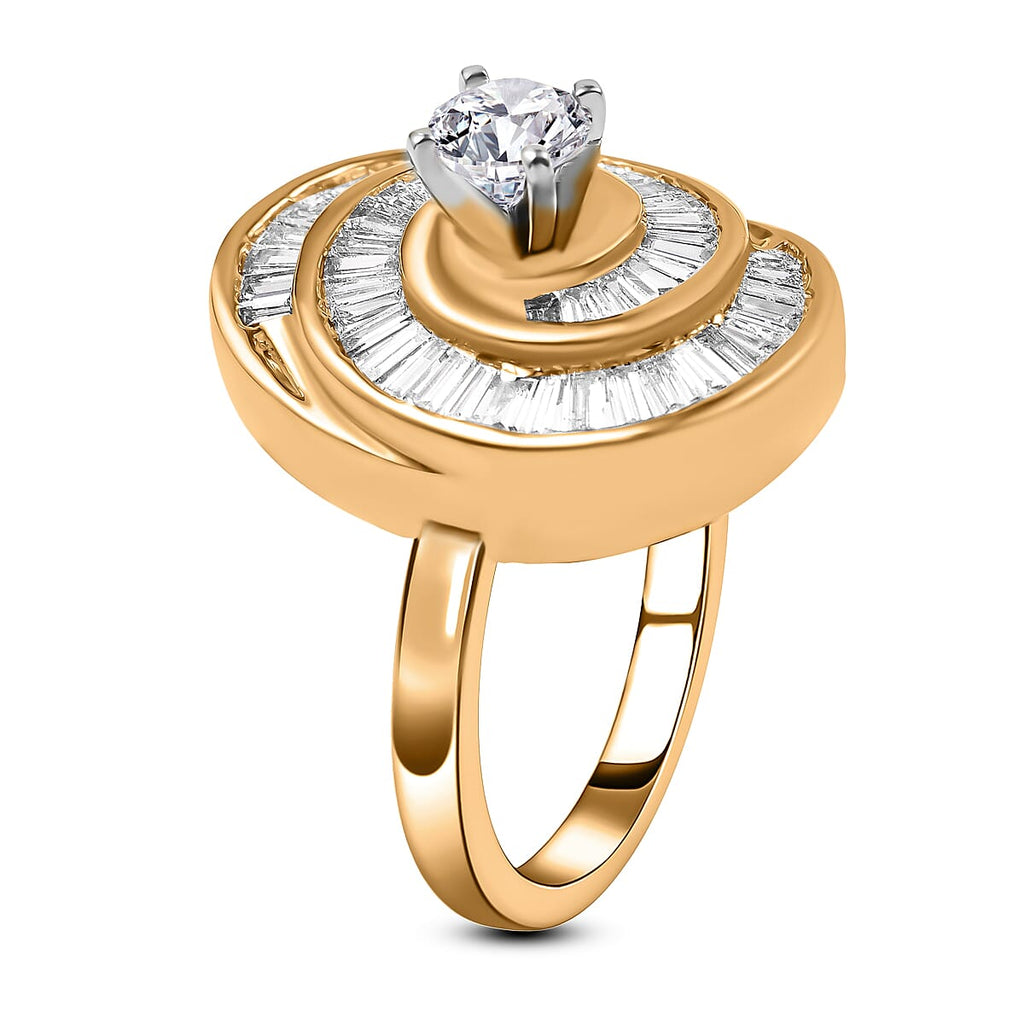 14K Yellow Gold & Diamond Ring 1.10 Ct, Gold Wt. 5.75 Gms.