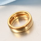 14k Gold Overlay Sterling Silver Spinner Ring