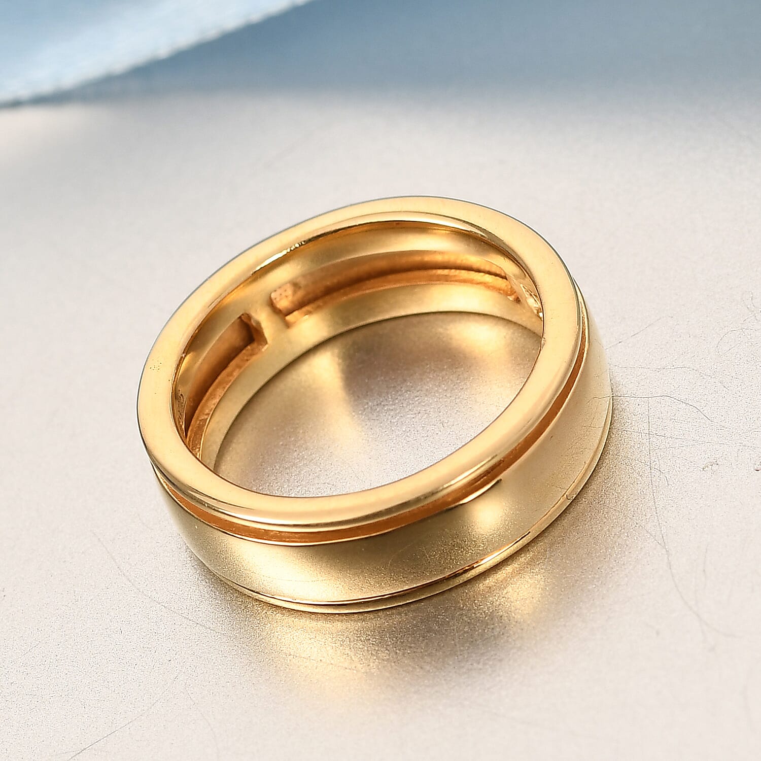 14k Gold Plated Sterling Silver Spinner Ring 3718420 2