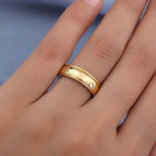 14k Gold Overlay Sterling Silver Spinner Ring