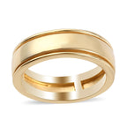 14k Gold Overlay Sterling Silver Spinner Ring