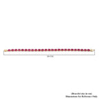 9K Yellow Gold AA African Ruby (FF) Bracelet (Size 7.5) 16.17 Ct.