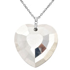 Simulated Mystic Topaz Heart Pendant with Chain (Size 24)