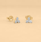 9K Yellow Gold SGL Certified Diamond (I3-GH) Stud Earring with Push Back 0.25 Ct.