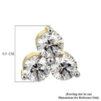 9K Yellow Gold SGL Certified Diamond (I3-GH) Stud Earring with Push Back 0.25 Ct.