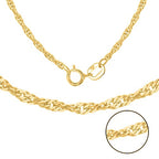 18K Yellow Gold Chain (Size - 16), Gold Wt.1.1 Gms